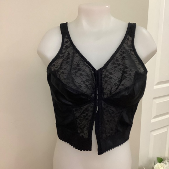 Exquisite long-line black lace bra 40DD - Picture 10 of 10